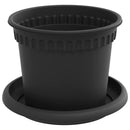 vidaXL Növénycserép 24 pcs Fekete Ø 12,5 x 10 cm Műanyag