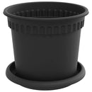 vidaXL Növénycserép 24 pcs Fekete Ø 15 x 12 cm Műanyag
