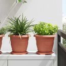 vidaXL Növénycserép 6 pcs Tégla Vörös Ø 22 x 18 cm Műanyag