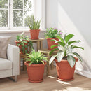 vidaXL Növénycserép 6 pcs Tégla Vörös Ø 34 x 28 cm Műanyag