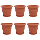 vidaXL Növénycserép 6 pcs Tégla Vörös Ø 39 x 32 cm Műanyag