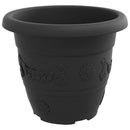 vidaXL Növénycserép 6 pcs Fekete Ø 22 x 18 cm Műanyag