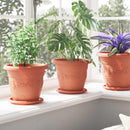 vidaXL Növénycserép 24 pcs Tégla Vörös Ø 22 x 18 cm Műanyag