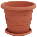 vidaXL Növénycserép 24 pcs Tégla Vörös Ø 22 x 18 cm Műanyag