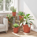 vidaXL Növénycserép 24 pcs Tégla Vörös Ø 26 x 21.5 cm Műanyag