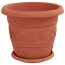 vidaXL Növénycserép 24 pcs Tégla Vörös Ø 30 x 25 cm Műanyag
