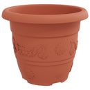 vidaXL Növénycserép 24 pcs Tégla Vörös Ø 30 x 25 cm Műanyag