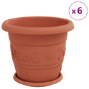 vidaXL Növénycserép 24 pcs Tégla Vörös Ø 30 x 25 cm Műanyag