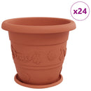 vidaXL Növénycserép 24 pcs Tégla Vörös Ø 39 x 32 cm Műanyag