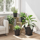 vidaXL Növénycserép 24 pcs Fekete Ø 26 x 21.5 cm Műanyag
