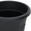 vidaXL Növénycserép 24 pcs Fekete Ø 30 x 25 cm Műanyag