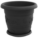 vidaXL Növénycserép 24 pcs Fekete Ø 30 x 25 cm Műanyag