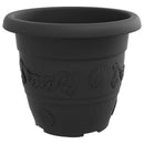 vidaXL Növénycserép 24 pcs Fekete Ø 30 x 25 cm Műanyag