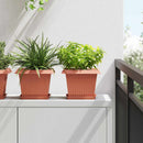 vidaXL Növénycserép 6 pcs Tégla Vörös 23 x 23 x 17,5 cm Műanyag