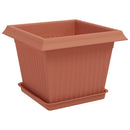 vidaXL Növénycserép 6 pcs Tégla Vörös 23 x 23 x 17,5 cm Műanyag