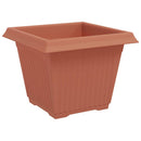 vidaXL Növénycserép 6 pcs Tégla Vörös 28,5 x 28,5 x 22 cm Műanyag