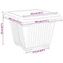 vidaXL Növénycserép 6 pcs Tégla Vörös 28,5 x 28,5 x 22 cm Műanyag
