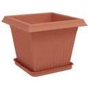 vidaXL Növénycserép 6 pcs Tégla Vörös 33 x 33 x 26 cm Műanyag