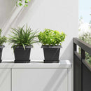 vidaXL Növénycserép 6 pcs Fekete 20 x 20 x 16 cm Műanyag