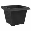 vidaXL Növénycserép 6 pcs Fekete 28,5 x 28,5 x 22 cm Műanyag