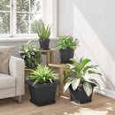 vidaXL Növénycserép 6 pcs Fekete 33 x 33 x 26 cm Műanyag