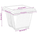 vidaXL Növénycserép 6 pcs Fekete 33 x 33 x 26 cm Műanyag