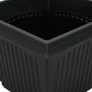vidaXL Növénycserép 6 pcs Fekete 38 x 38 x 30 cm Műanyag