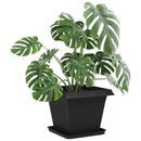 vidaXL Növénycserép 6 pcs Fekete 38 x 38 x 30 cm Műanyag