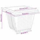 vidaXL Növénycserép 6 pcs Fekete 38 x 38 x 30 cm Műanyag