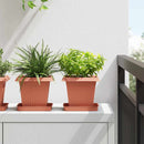 vidaXL Növénycserép 24 pcs Tégla Vörös 16 x 16 x 14 cm Műanyag