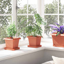 vidaXL Növénycserép 24 pcs Tégla Vörös 16 x 16 x 14 cm Műanyag
