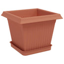 vidaXL Növénycserép 24 pcs Tégla Vörös 20 x 20 x 16 cm Műanyag