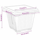 vidaXL Növénycserép 24 pcs Tégla Vörös 20 x 20 x 16 cm Műanyag