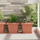 vidaXL Növénycserép 24 pcs Tégla Vörös 33 x 33 x 26 cm Műanyag