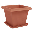 vidaXL Növénycserép 24 pcs Tégla Vörös 38 x 38 x 30 cm Műanyag