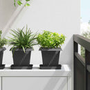 vidaXL Növénycserép 24 pcs Fekete 16 x 16 x 14 cm Műanyag