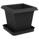 vidaXL Növénycserép 24 pcs Fekete 16 x 16 x 14 cm Műanyag