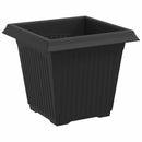 vidaXL Növénycserép 24 pcs Fekete 16 x 16 x 14 cm Műanyag
