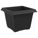 vidaXL Növénycserép 24 pcs Fekete 23 x 23 x 17,5 cm Műanyag