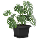 vidaXL Növénycserép 24 pcs Fekete 23 x 23 x 17,5 cm Műanyag