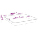 vidaXL Növénycserép 24 pcs Fekete 23 x 23 x 17,5 cm Műanyag