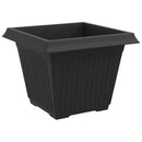 vidaXL Növénycserép 24 pcs Fekete 43 x 43 x 33,5 cm Műanyag