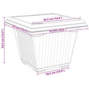 vidaXL Növénycserép 24 pcs Fekete 43 x 43 x 33,5 cm Műanyag