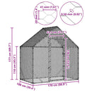vidaXL Csirkeketrec Ezüst 170 x 100 x 177 cm Horganyzott acél