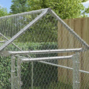 vidaXL Csirkeketrec Ezüst 400x170x177 cm Horganyzott acél