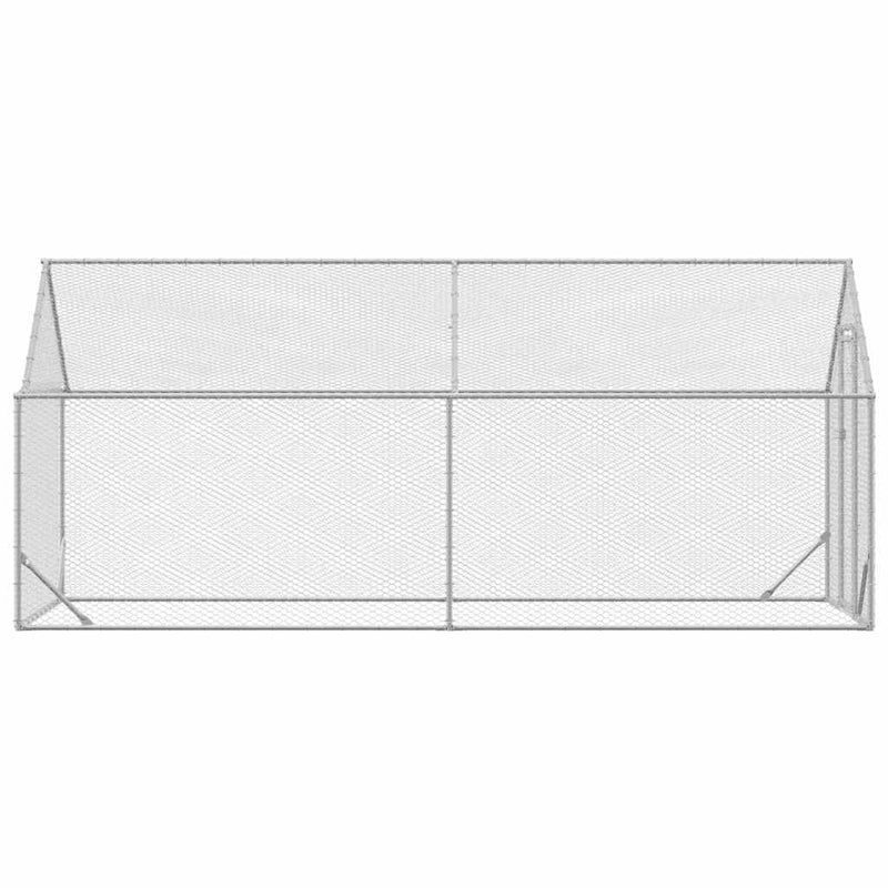 vidaXL Csirkeketrec Ezüst 400x170x177 cm Horganyzott acél