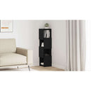 vidaXL Sarokszekrény Fekete tölgy 25,5x25x102cm Faanyag
