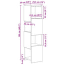 vidaXL Sarokszekrény Fehér 25,5x25x102cm Faanyag