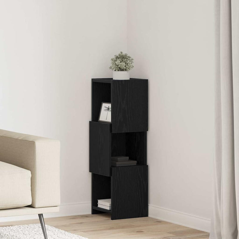 vidaXL Sarokszekrény Fehér 25,5x25x80cm Faanyag