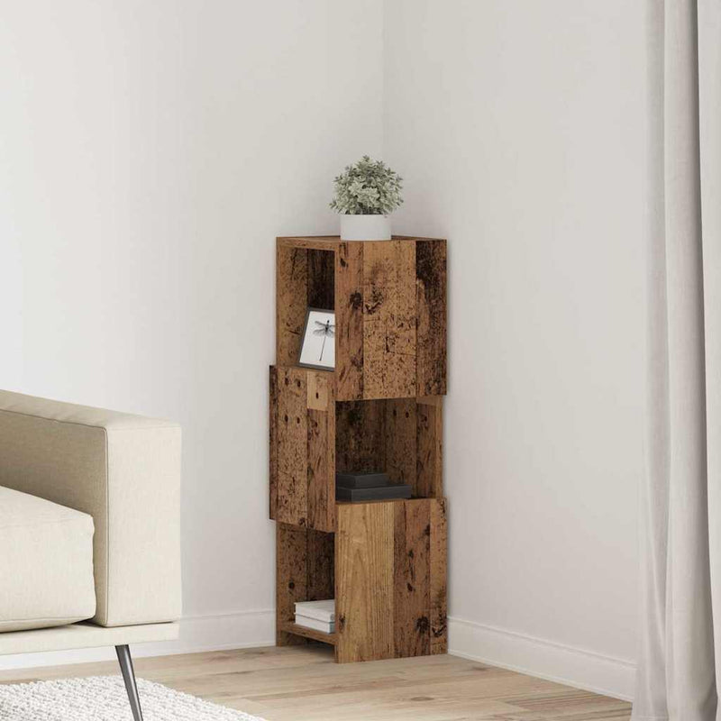 vidaXL Sarokszekrény Fehér 25,5x25x80cm Faanyag